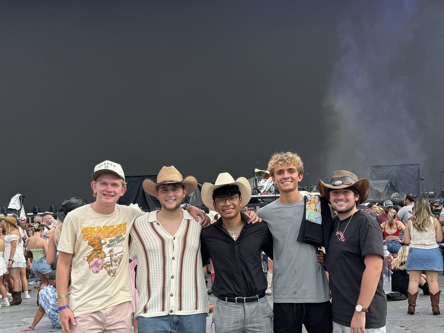 Tyler and friends at a concert
