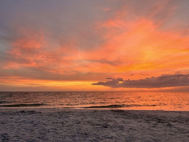 Orange sunset over the gulf back home
